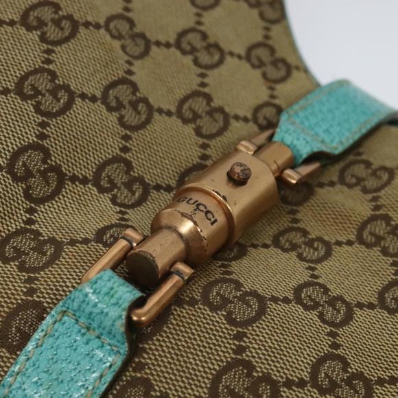 GUCCI GG Canvas New Jackie Shoulder Bag Beige Gold 124409 Auth EC820 - Picture 10 of 16